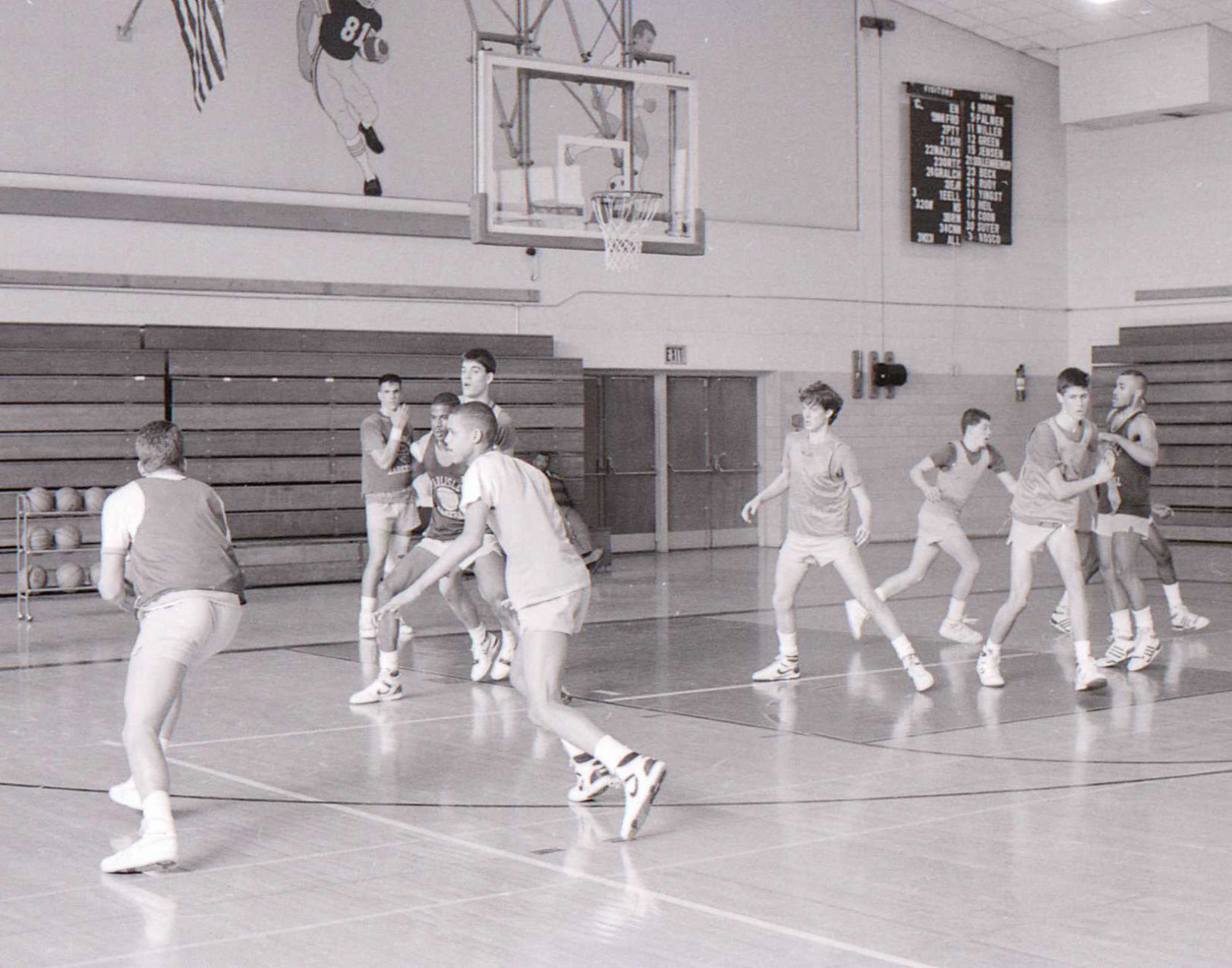 1988 Carlisle Basketball practice